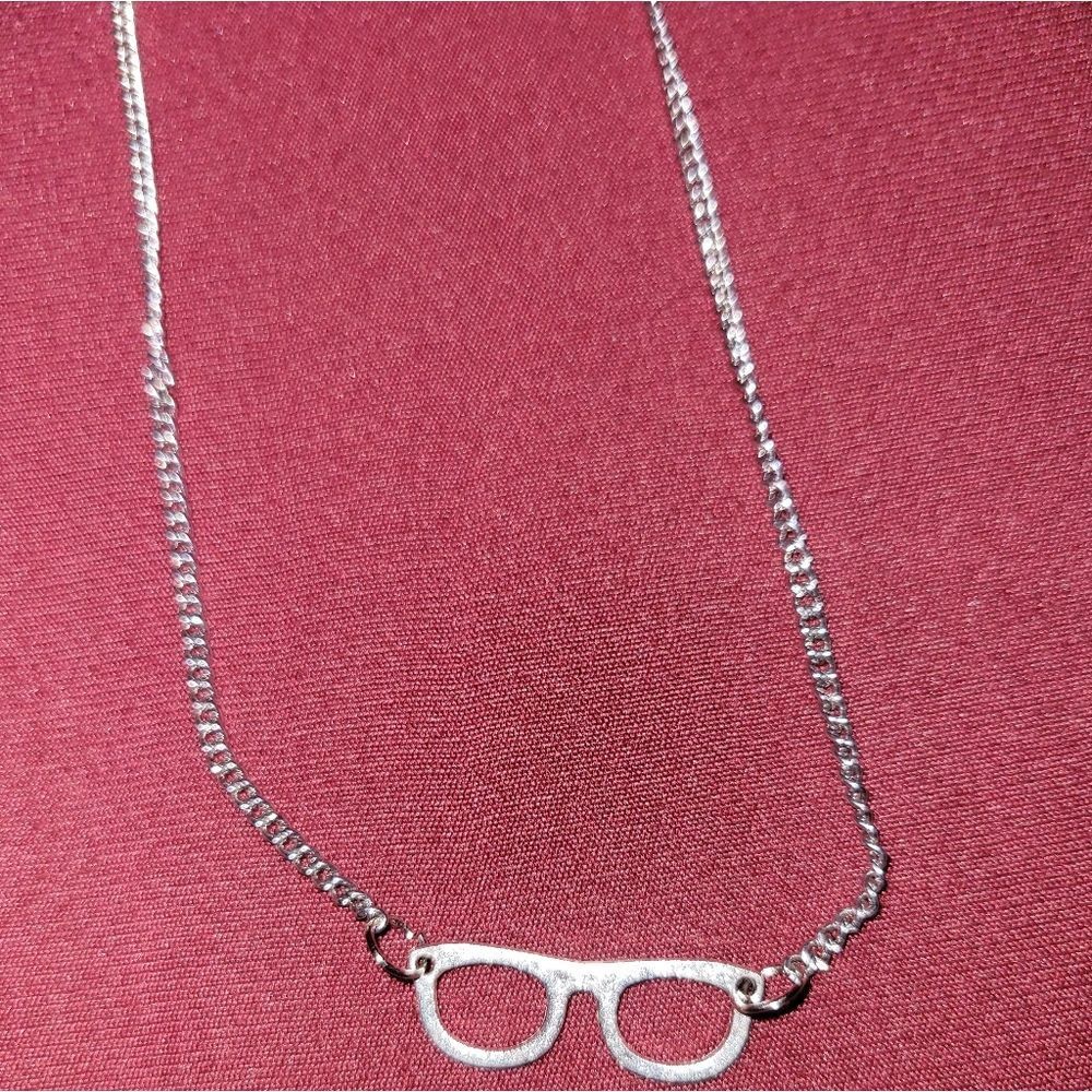 Sunglasses Silver Long chain Charm Necklace